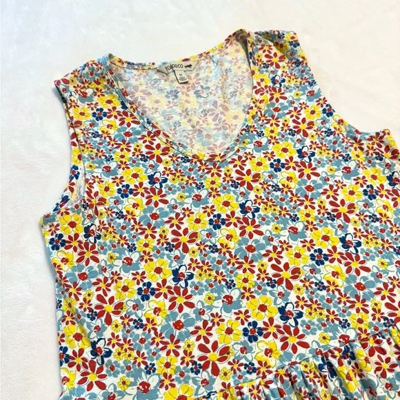 Toad &Co Marley Tiered Sleeveless Dress Womens Sz M In Barley Multi Floral Print - Picture 12 of 16